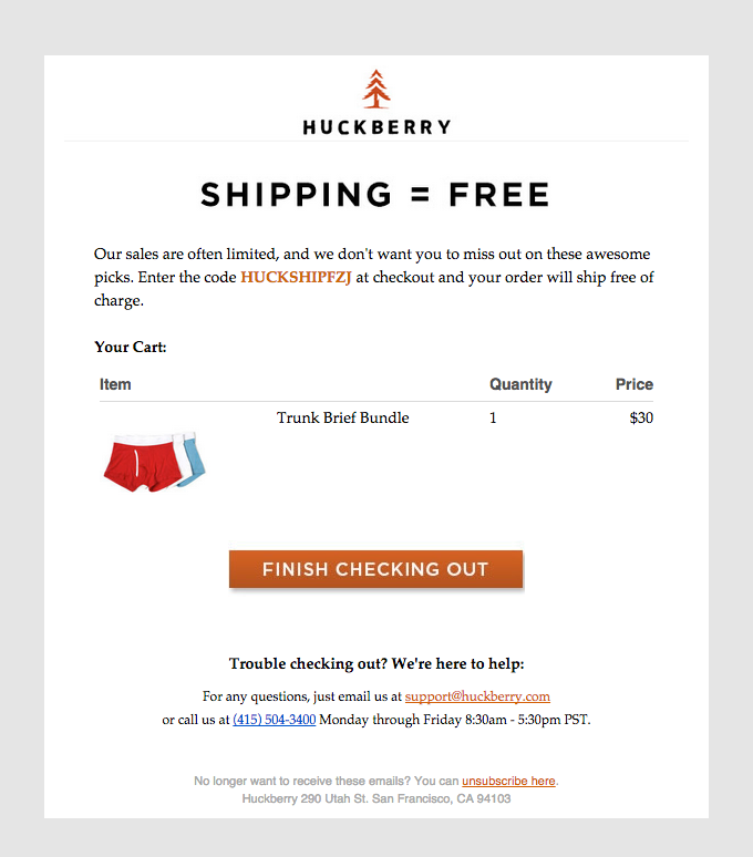 Huckberry-Abandoned-Cart-Email---Free-Shipping