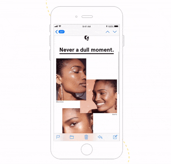 Glossier-Mobile-Email-Optimization---Hive.co-Email-Design-Tips