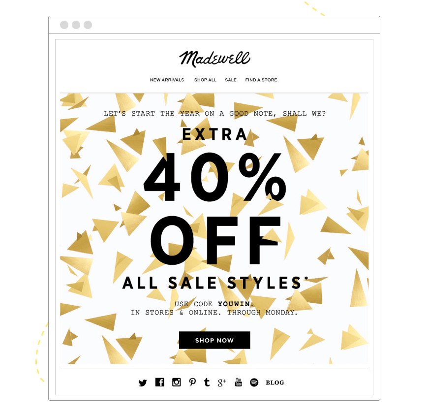 5 Ecommerce Email Templates Perfect for the New Year Hive co